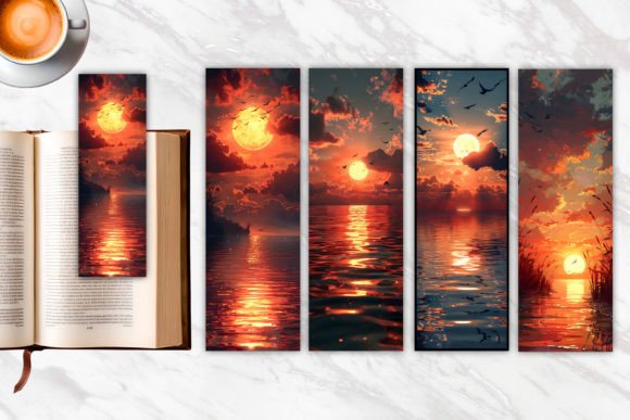 Download Sunset Oil Painting Bookmark - Painting Collection