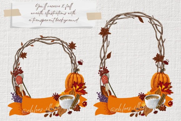 Download Fall Wreath Digital Painting Drawing - Painting Collection