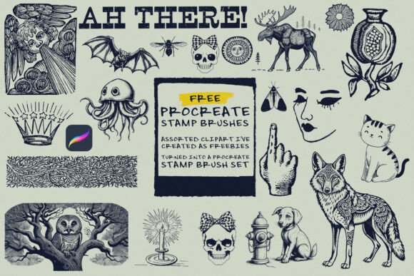 Download Procreate Illustration Stamp Brushes - Illustration Collection