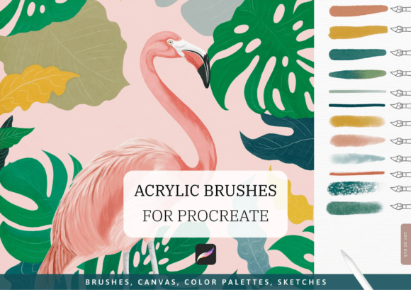 Download Acrylic Procreate Brushes: Painting Kit - Painting Collection